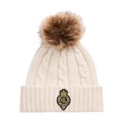 Ralph Lauren Dam Pom Pom Mössa White, Dam