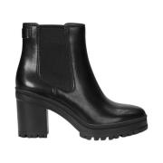 Ralph Lauren Dam Läder Ankelboots Black, Dam