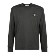 Stone Island Avslappnad Bomull T-shirt Gray, Herr