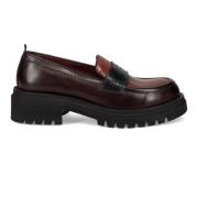 Calpierre Multifärgade Läderloafers Multicolor, Dam