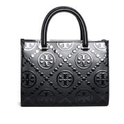 Tory Burch Svart Läder Fyrkantig Toteväska Black, Dam