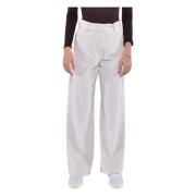 Max Mara Weekend Vida byxor i sammet med fickor White, Dam