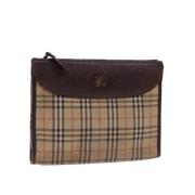 Burberry Vintage Pre-owned Canvas handvskor Beige, Dam