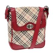 Burberry Vintage Pre-owned Canvas axelremsvskor Red, Dam