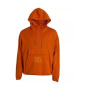 Dolce & Gabbana Orange Hoodie med Logotyp Orange, Herr