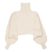 Gestuz Off White Bolero Sweater Beige, Dam