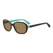 Kate Spade Izabella/G/S Solglasögon, Havana Turquoise/Brown Brown, Dam