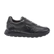 Testoni Cuneo Sneaker Sport Napa Kalv + Grainad Kalv Black, Herr