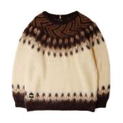 Manastash Vit Bomull Nordic Sweater 2024 White, Herr