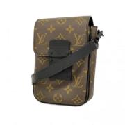 Louis Vuitton Vintage Pre-owned Tyg axelremsvskor Black, Dam