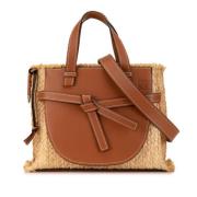 Loewe Pre-owned Pre-owned Raffia handvskor Beige, Dam