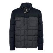 Boggi Milano Flyn Flannel och Feather Tech Bomberjacka Blue, Herr