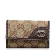 Gucci Vintage Pre-owned Canvas nyckelhllare Brown, Dam