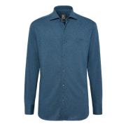 Boggi Milano Pique Polo Shirt Regular Fit Blue, Herr