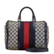 Gucci Vintage Pre-owned Canvas gucci-vskor Blue, Dam