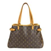 Louis Vuitton Vintage Pre-owned Tyg axelremsvskor Brown, Dam