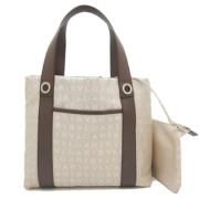 Bvlgari Vintage Pre-owned Canvas handvskor Beige, Dam