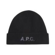 A.p.c. Merinoull Harry Beanie Mössa Black, Herr