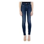 Guess Hög Midja Skinny Blå Jeans Kvinnor Blue, Dam