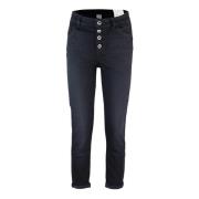 Liu Jo Hög Midja Skinny Denim Jeans Black, Dam