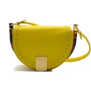 Fendi Vintage Pre-owned Laeder axelremsvskor Yellow, Dam