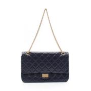 Chanel Vintage Pre-owned Laeder axelremsvskor Blue, Dam