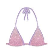 MC2 Saint Barth Lurex Bikini Top för kvinnor Pink, Dam