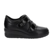 Cinzia Soft Läder Damsneakers Bekväma och mångsidiga Black, Dam