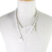 Louis Vuitton Vintage Pre-owned Metall halsband Gray, Herr