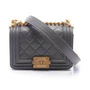 Chanel Vintage Pre-owned Laeder axelremsvskor Gray, Dam