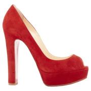 Christian Louboutin Pre-owned Pre-owned Mocka klackskor Red, Dam