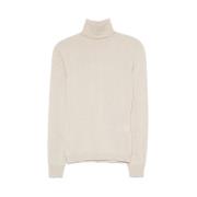 Ermanno Scervino Finstickad Turtleneck Sweater Beige, Dam