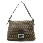 Fendi Vintage Pre-owned Canvas axelremsvskor Black, Dam