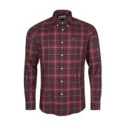 Barbour Klassisk Lätt Twill Button-Down Skjorta Red, Herr