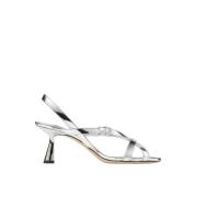 Jimmy Choo Elegant Skulpturala Lädersandaler Gray, Dam