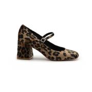 Steve Madden Leopard Sammet Häl Pumpar Multicolor, Dam