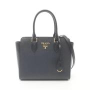 Prada Vintage Pre-owned Laeder handvskor Blue, Dam