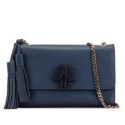 Gucci Vintage Pre-owned Laeder crossbodyvskor Blue, Dam