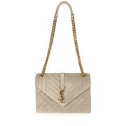 Yves Saint Laurent Vintage Pre-owned Canvas axelremsvskor Beige, Dam