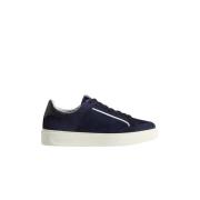 Woolrich Mocka Court Sneakers med Swallow Tail Blue, Herr