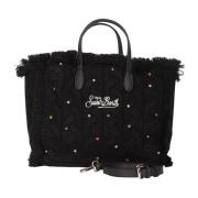 MC2 Saint Barth Vinter Tote väska med paljetter Black, Dam