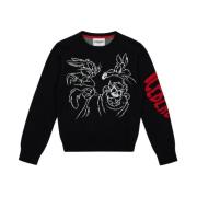 Iceberg Kids -Black crew-neck sweater with Looney Tunes designs Black,...