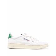 Autry Vita Läder Logo-Patch Sneakers White, Herr