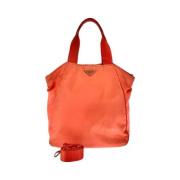 Prada Vintage Pre-owned Canvas totevskor Orange, Dam