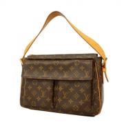 Louis Vuitton Vintage Pre-owned Tyg axelremsvskor Brown, Dam