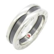 Bvlgari Vintage Pre-owned Silver ringar Gray, Herr