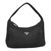 Prada Vintage Pre-owned Nylon handvskor Black, Dam