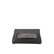 Orciani Nappa Chain Clutch i läder Black, Dam