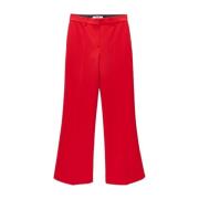 Msgm Casual Bomullsbyxor Red, Dam