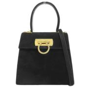 Salvatore Ferragamo Pre-owned Pre-owned Mocka handvskor Black, Dam